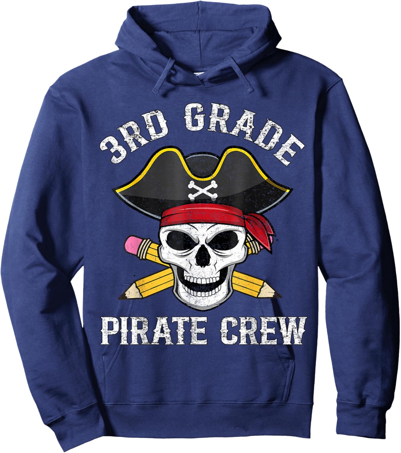 3rd Grade Teachers First Day School Pirate Back to School Hoodie - Hoodie | Navy