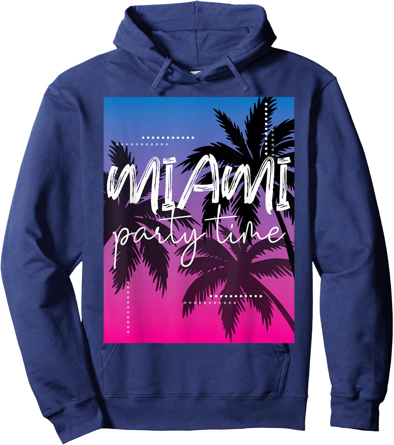 Cool Miami Beach Shirts, I Love Miami Florida, Miami Outfit Hoodie - Hoodie | Navy