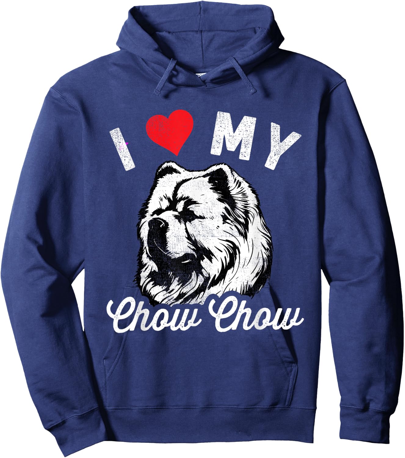 I Love My Chow Chow I Heart My Chow Chow Hoodie - Hoodie | Navy