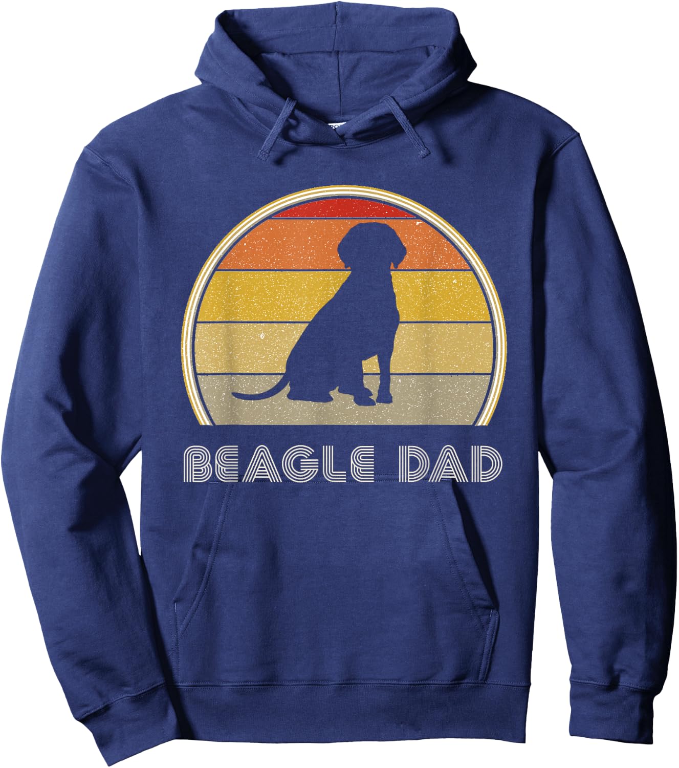 Beagle Dad Retro Beagle Lover Love My Beagle Owner Hoodie - Hoodie | Navy
