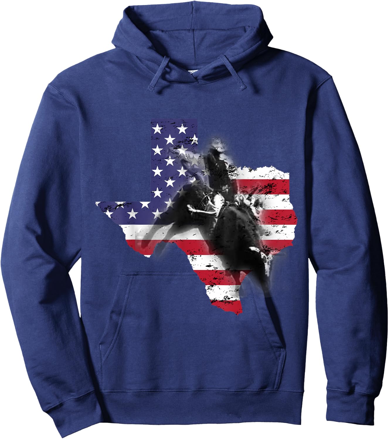 Bull-Riding Texas Ranch Rider America Cowboy USA Hoodie - Hoodie | Navy