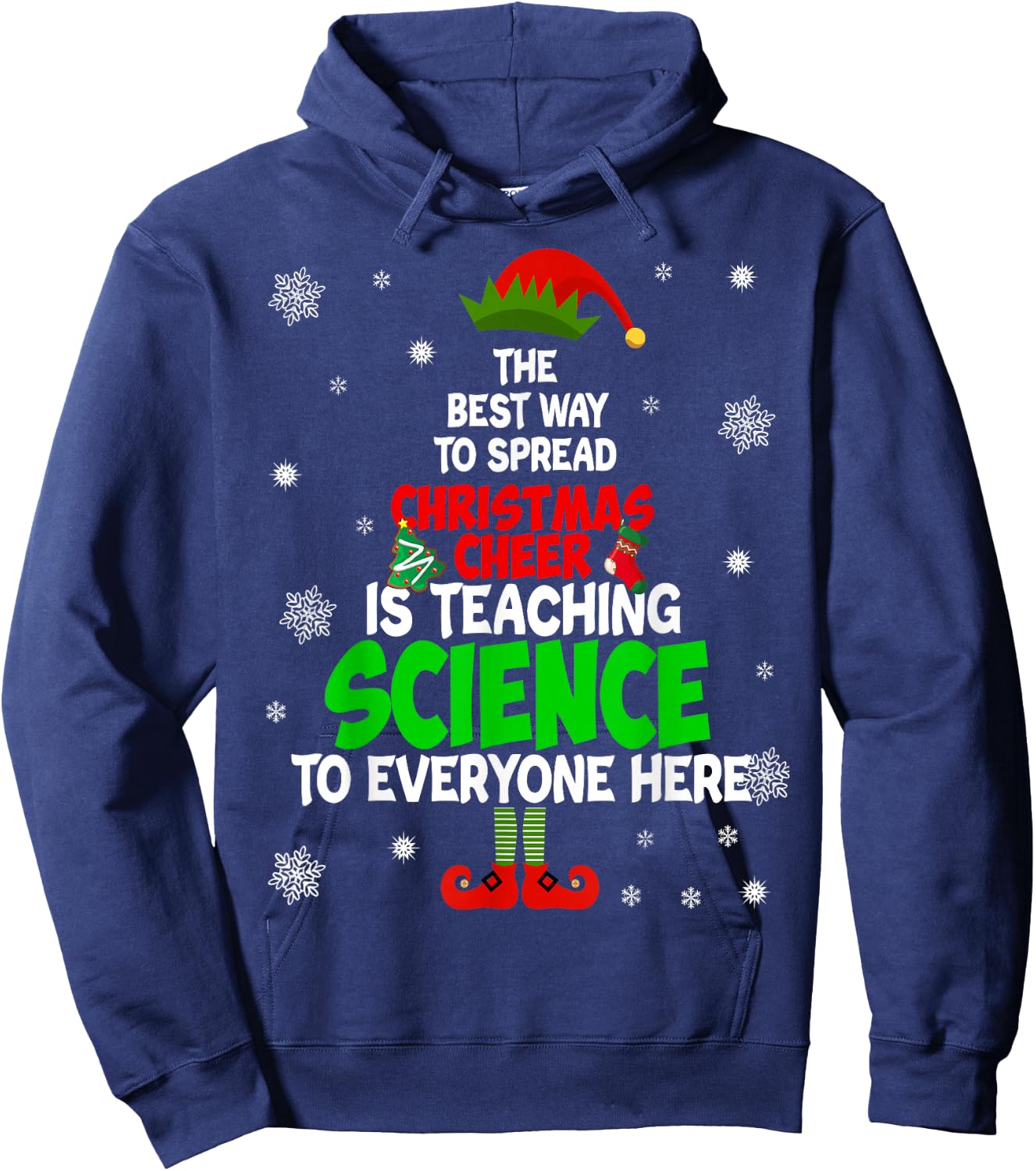 The Best Way To Spread Christmas Cheer Is Teaching Science Hoodie - Hoodie | Navy
