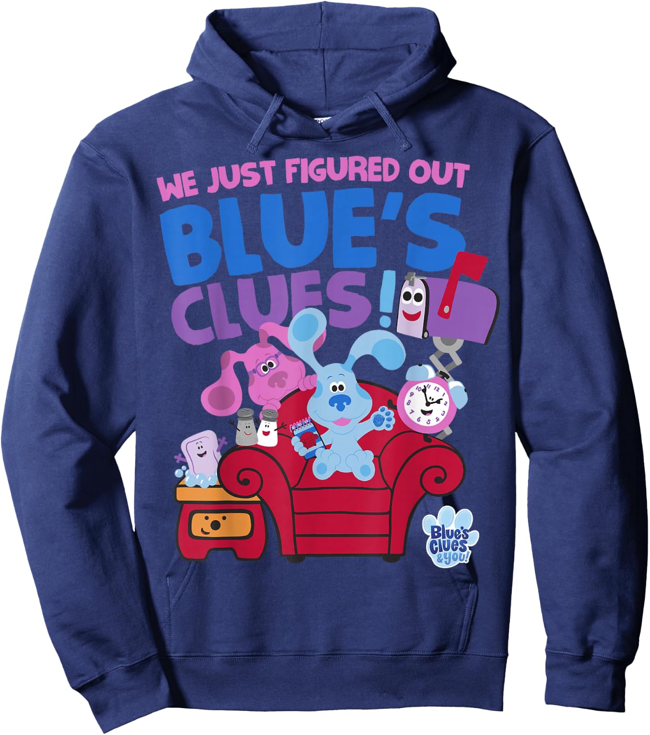 Blue's Clues & You Group Shot Just Figured Out Blue's Clues Hoodie - Hoodie | Navy
