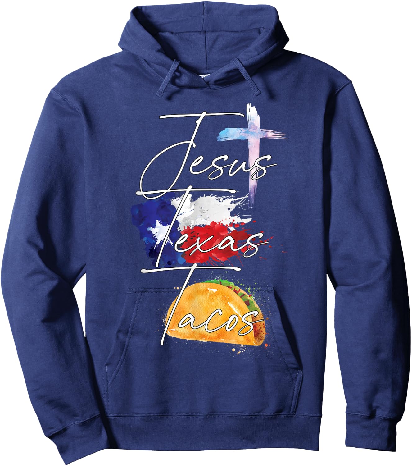 Jesus, Texas, Tacos Hoodie - Hoodie | Navy