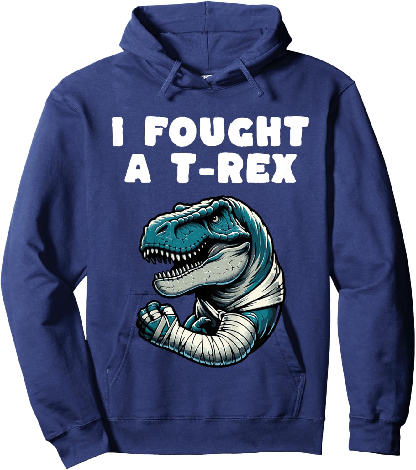 Kids Broken Arm Recovery Kids Boys Dinosaur Hoodie - Hoodie | Navy