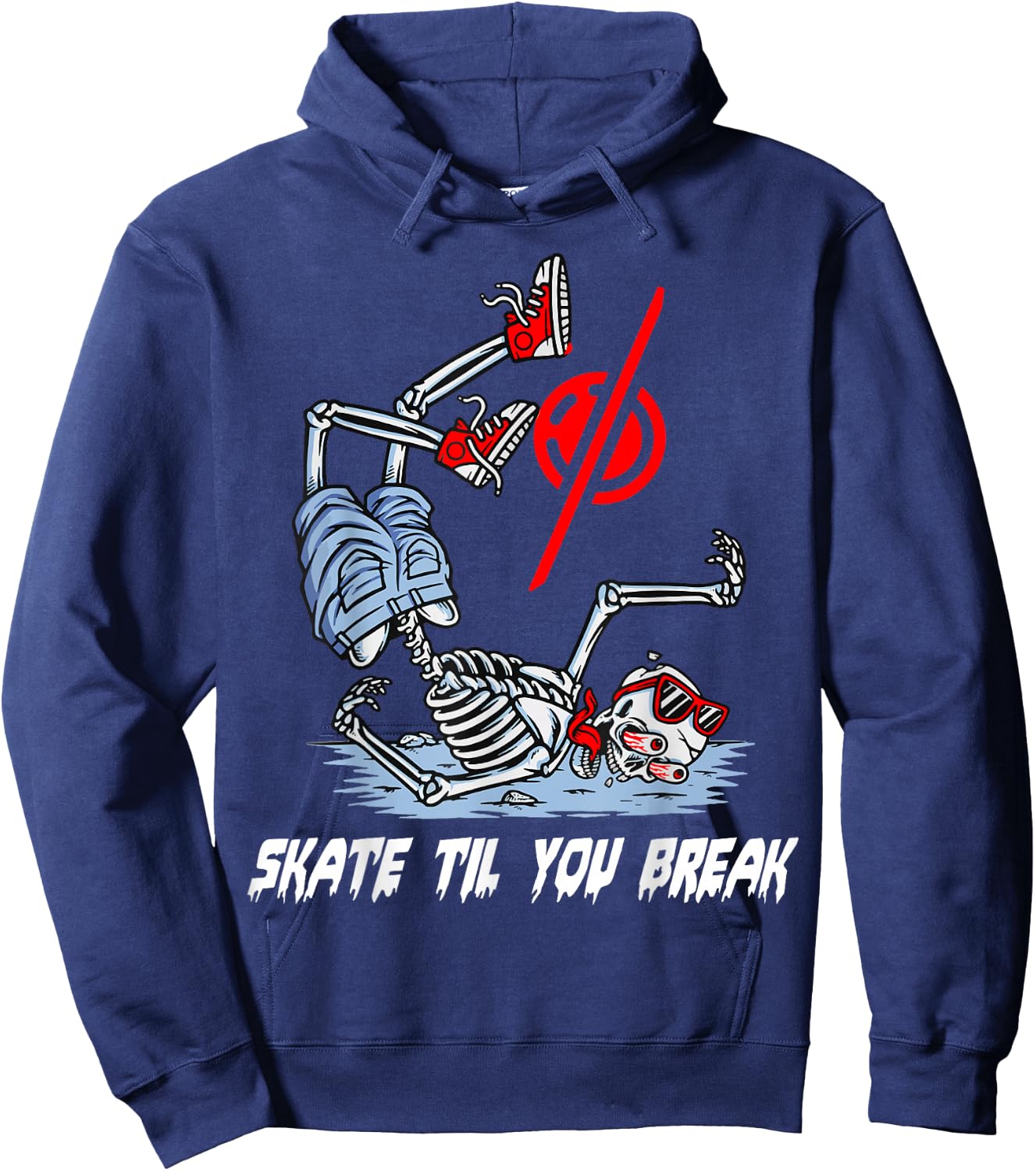 Skate Til You Break Funny Onewheel Lovers Hoodie - Hoodie | Navy