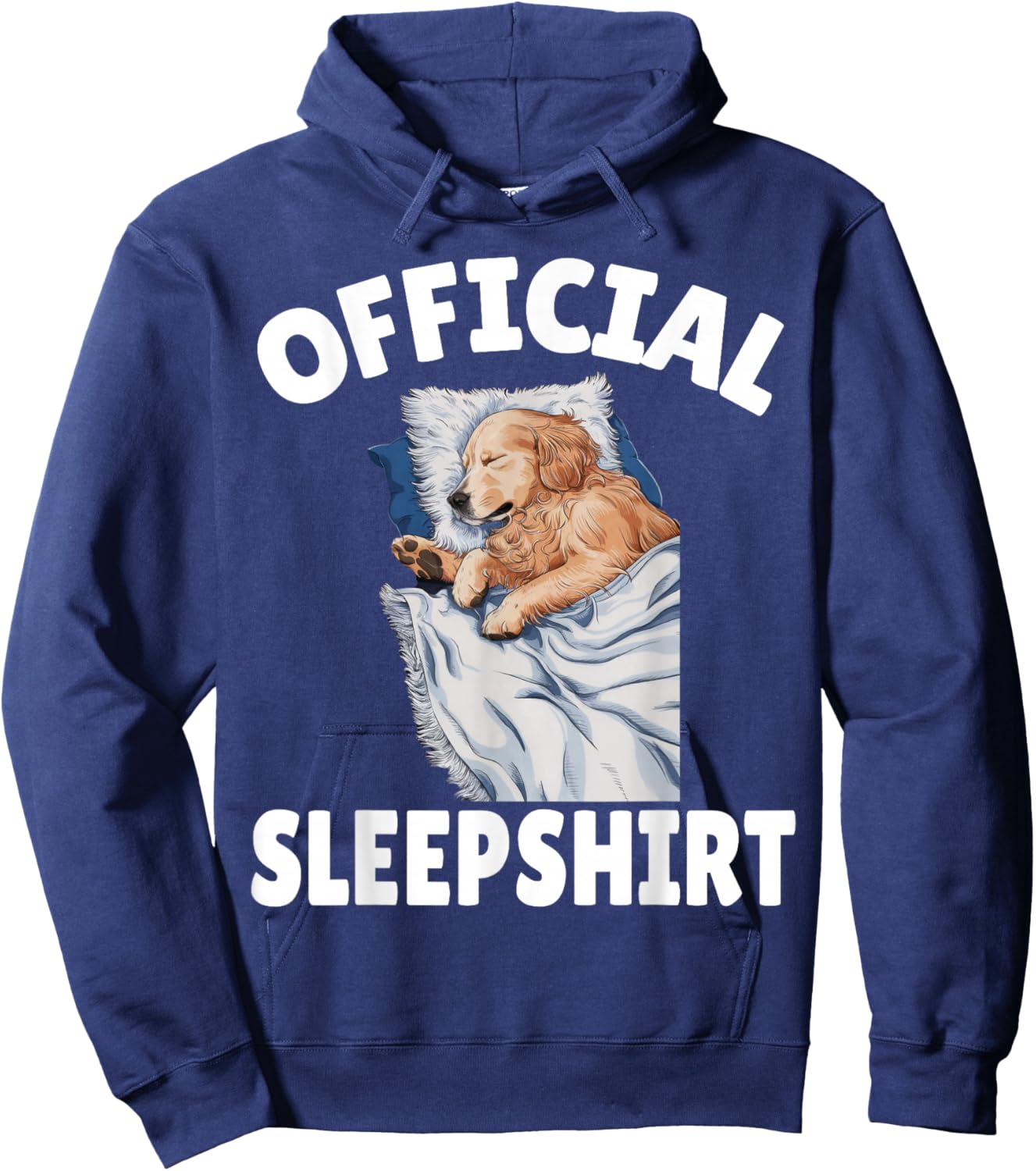 Golden Retriever Dog Official Sleepshirt Napping Pajamas Hoodie - Hoodie | Navy