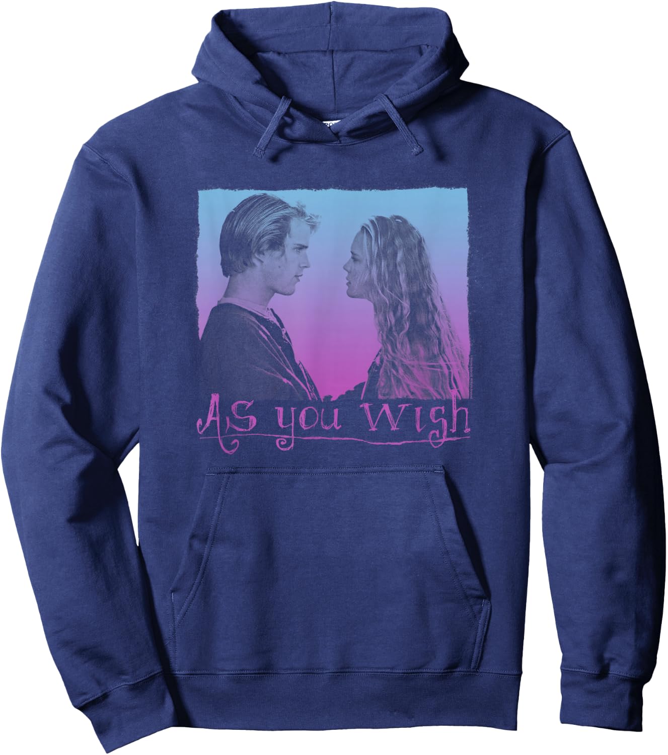 The Princess Bride As You Wish Gradient Retro Movie Hoodie - Hoodie | Navy