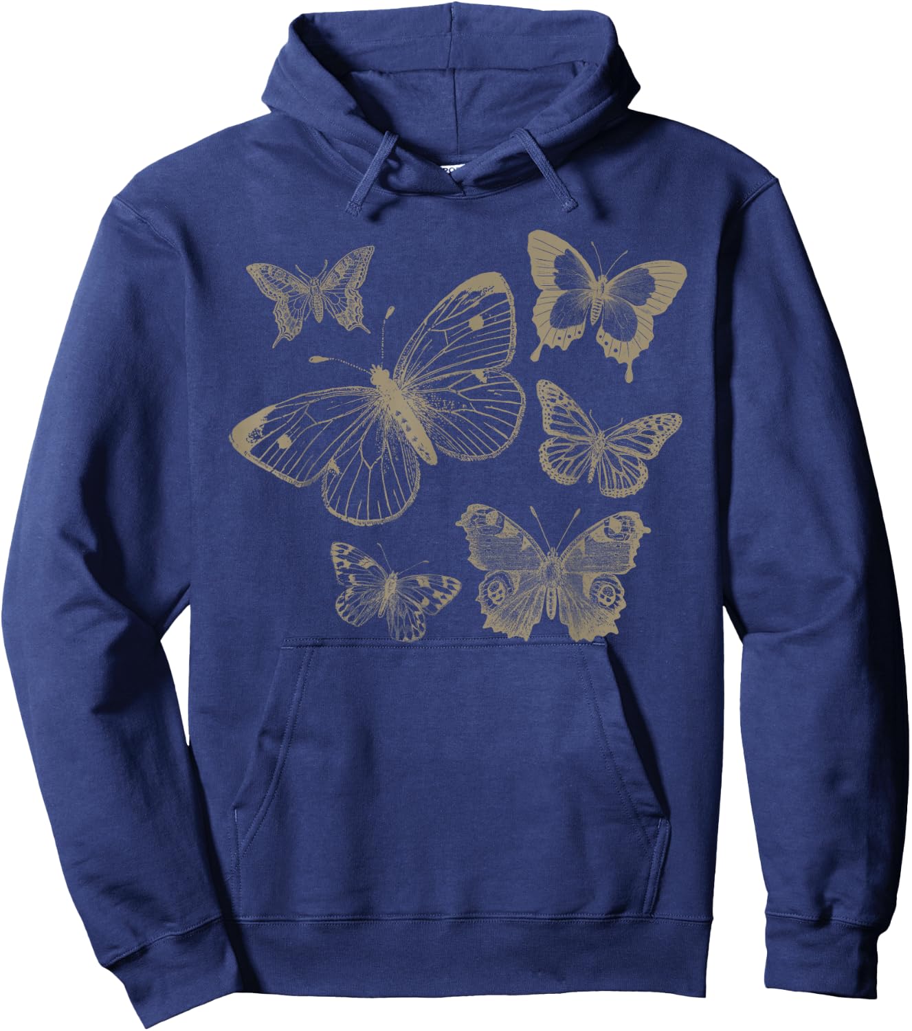 Butterfly Fairycore Grunge Aesthetic Hoodie - Hoodie | Navy