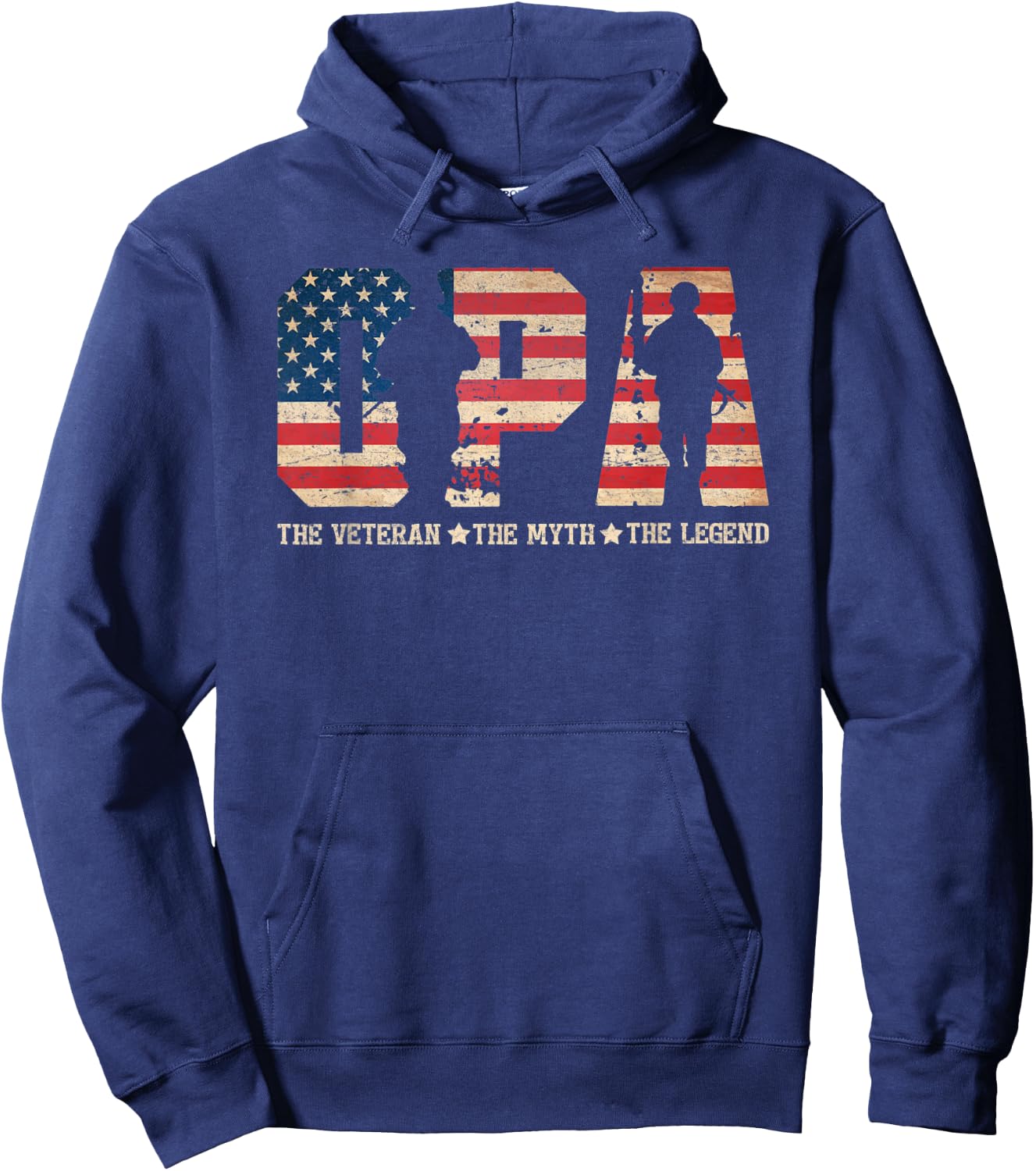 Opa The Veteran The Myth The Legend For Dad Fathers Hoodie - Hoodie | Navy