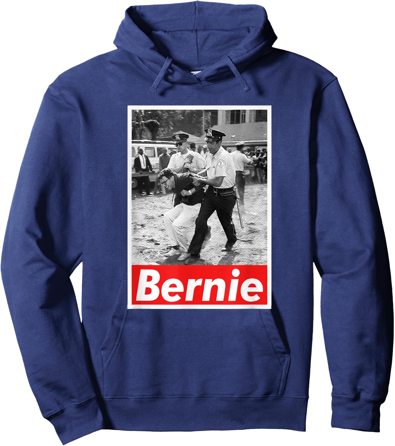 Bernie Sanders - 1963 Civil Rights Protest Arrest Bernie Hoodie - Hoodie | Navy