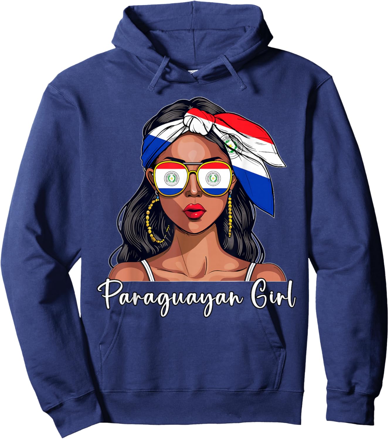 Paraguayan Souvenirs Products Woman Flag Girl Paraguay Hoodie - Hoodie | Navy