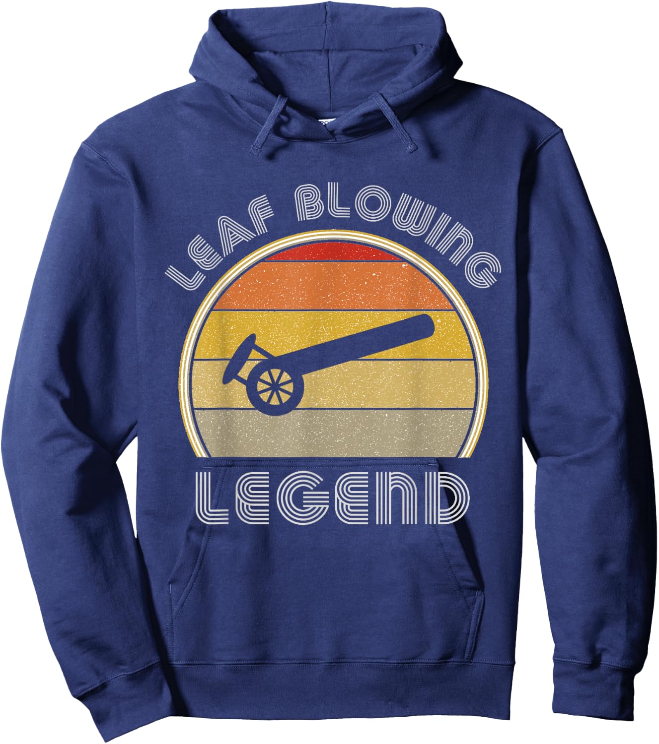 Leaf Blower Legend Funny Lawn Care Landscaping Retro Hoodie - Hoodie | Navy