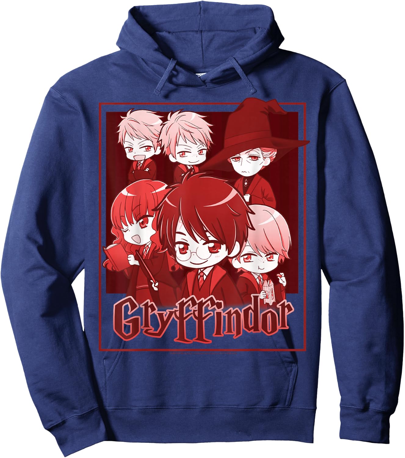 Harry Potter Gryffindor House Group Shot Anime Hoodie - Hoodie | Navy