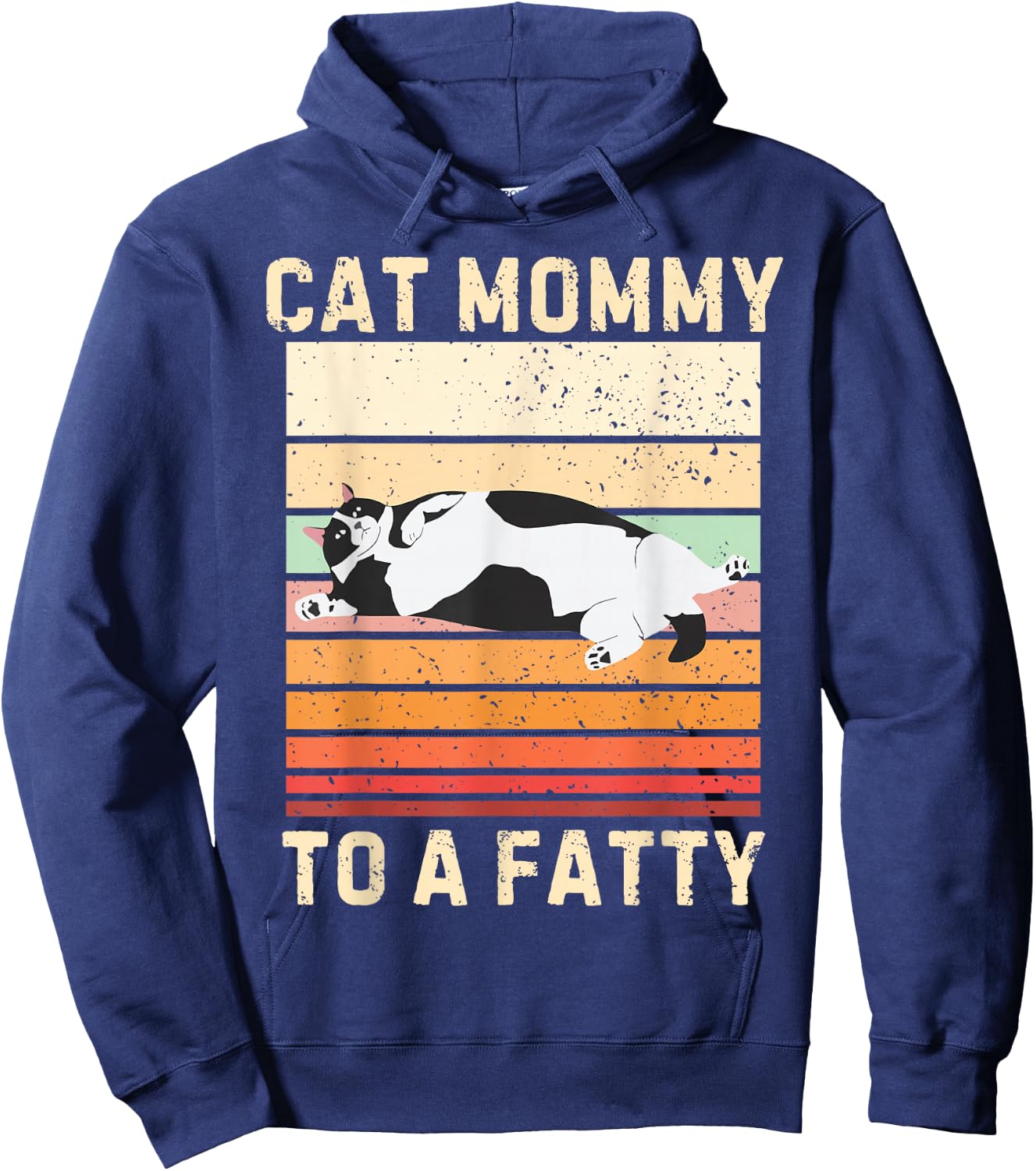 Cat Mommy To A Fatty Cat Mom Cat Lover Pet Owner Mothers Day Hoodie - Hoodie | Navy