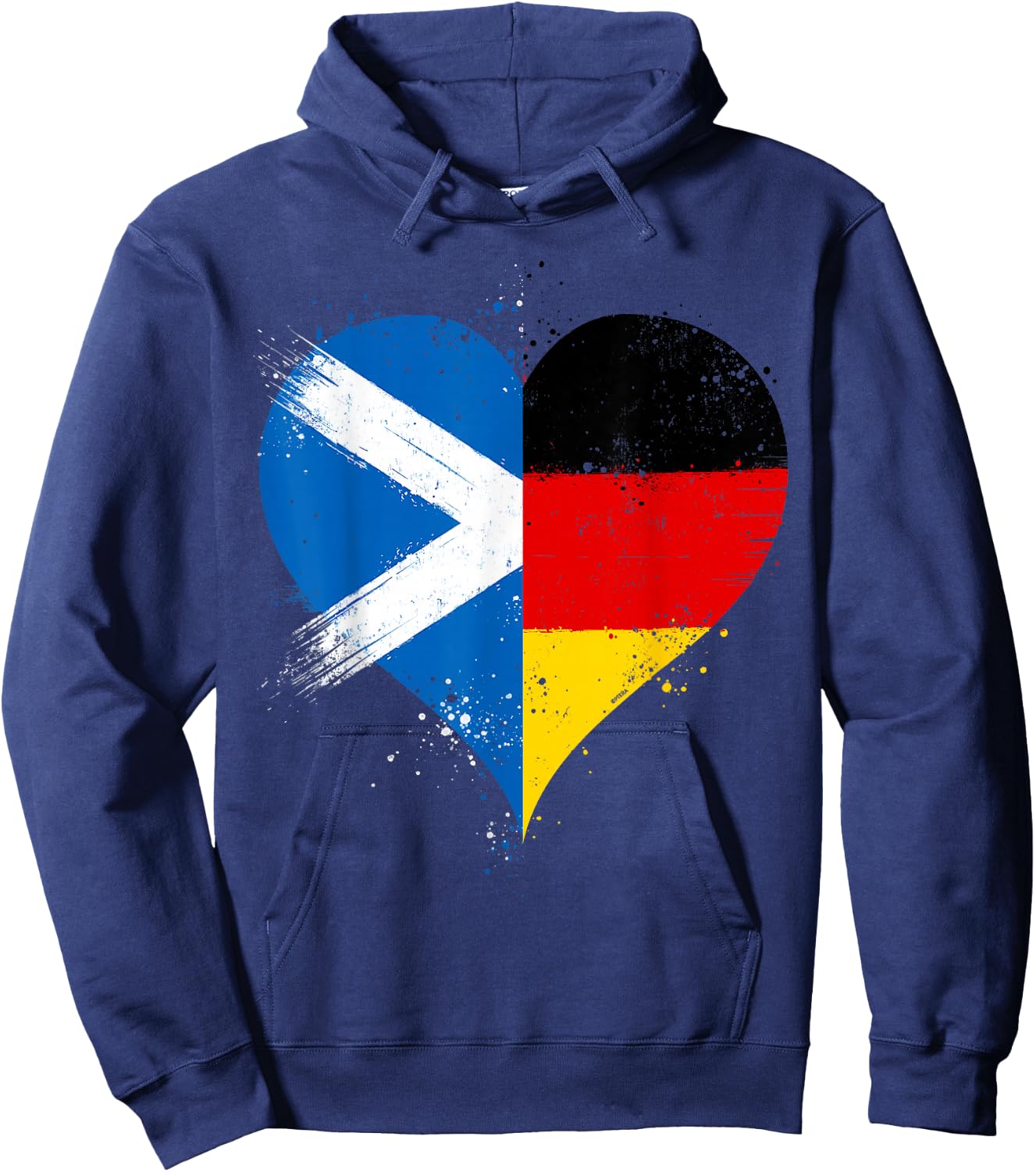 Scottish German Pride A Cool Vintage Scotland Germany Flag Hoodie - Hoodie | Navy