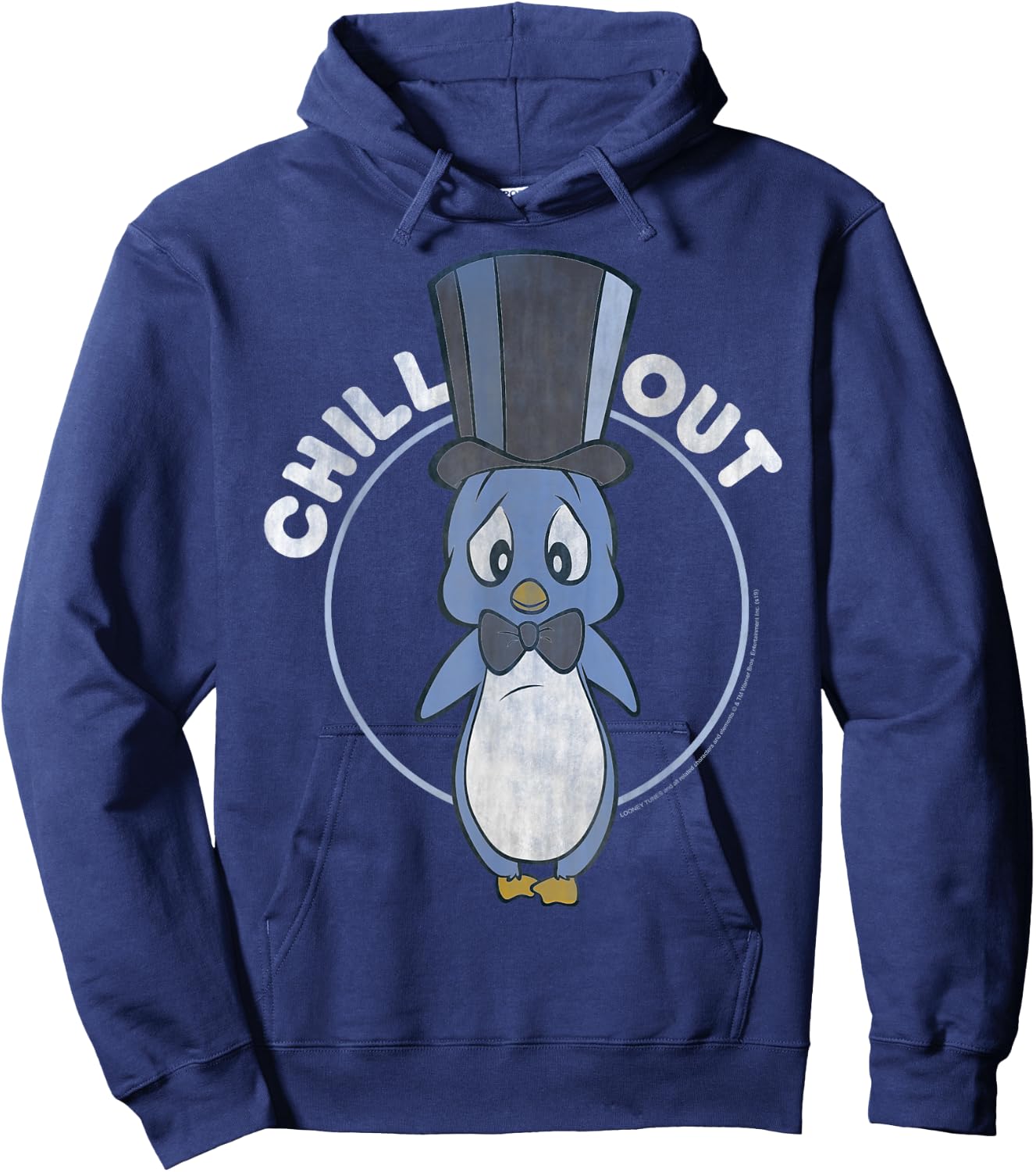 Looney Tunes Penguin Chill Out Portrait Hoodie - Hoodie | Navy