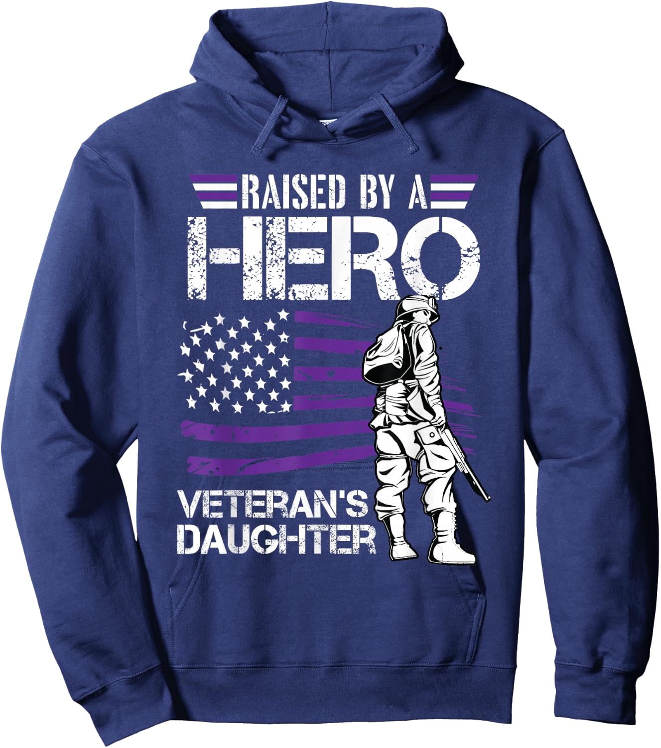 Veteran Daughter Month of The Military Child Army Kids Small Hoodie - Hoodie | Navy