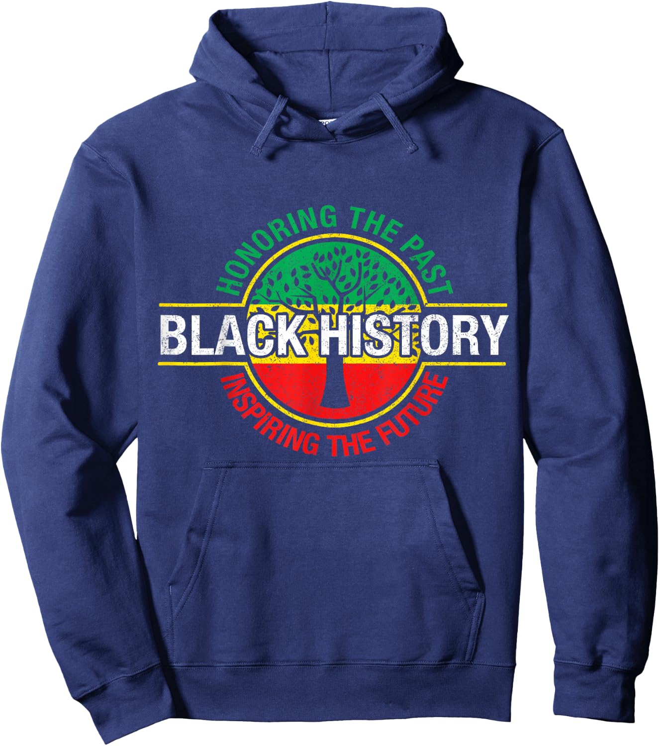 Black History Month Proud African American Black Pride Hoodie - Hoodie | Navy