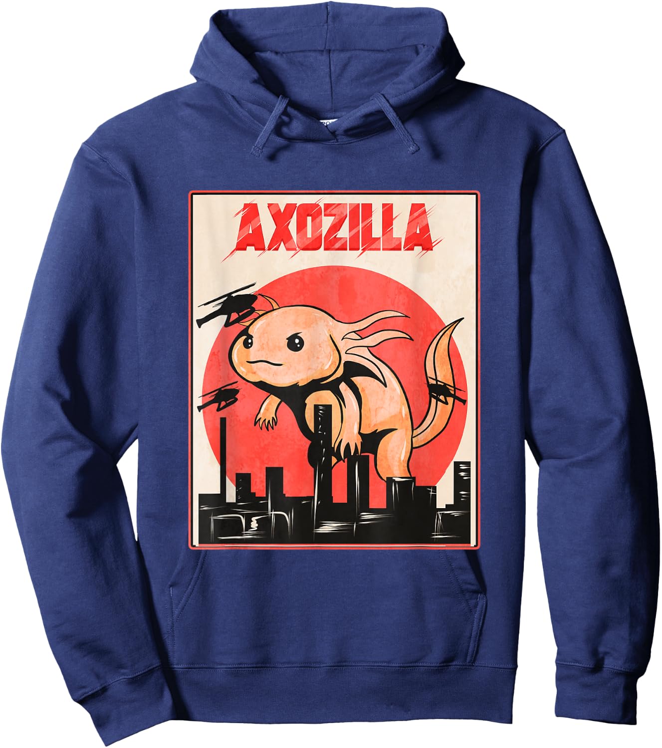 Axozilla - Funny Axolotl Lover Hoodie - Hoodie | Navy
