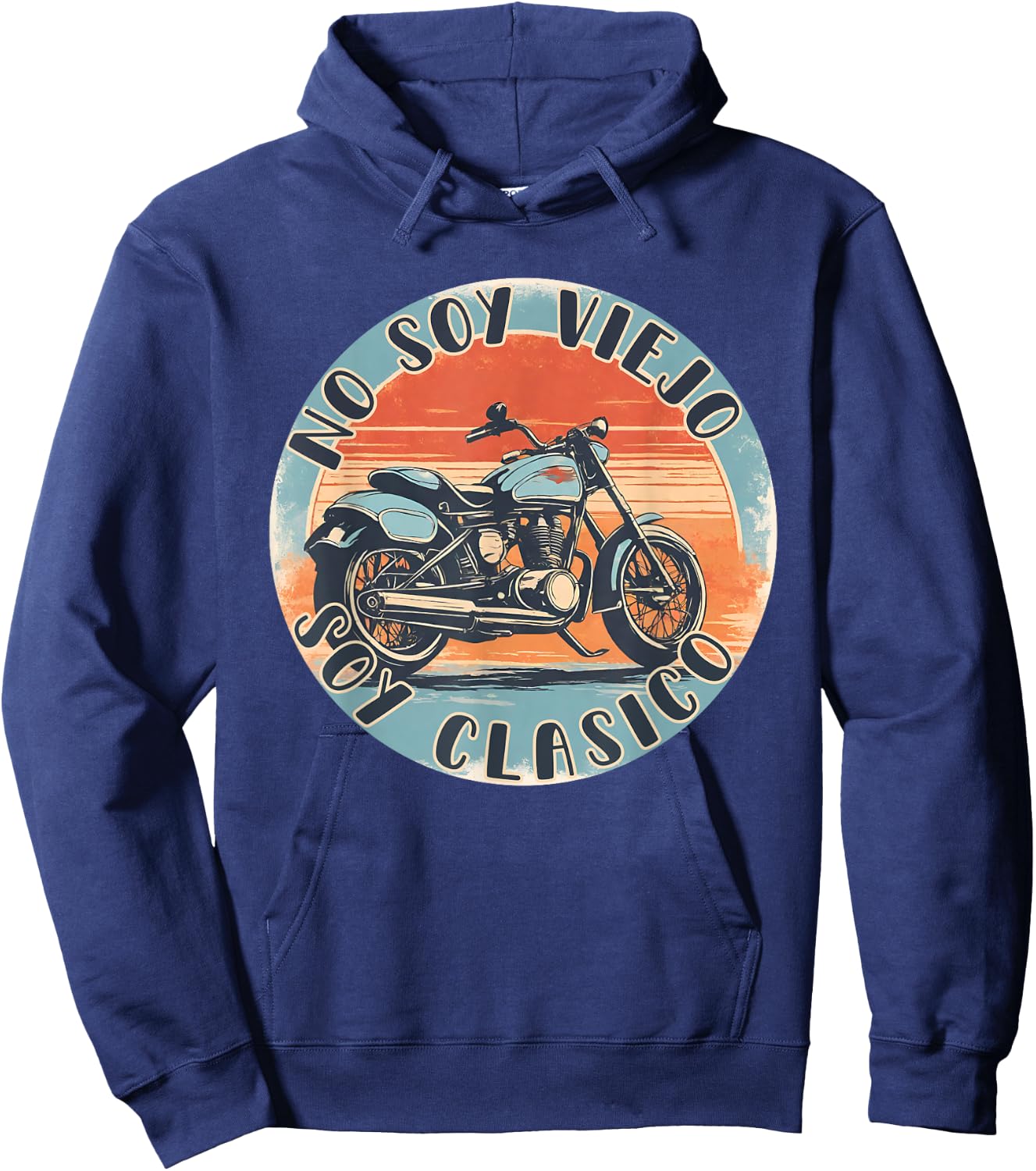 No Soy Viejo Soy Clasico Vintage Motocicleta Motorista Retro Hoodie - Hoodie | Navy