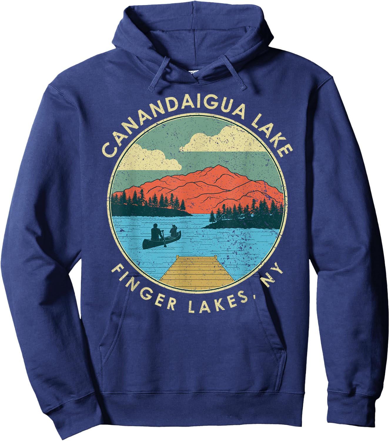 Finger Lakes NY New York Canandaigua Lake Hoodie - Hoodie | Navy
