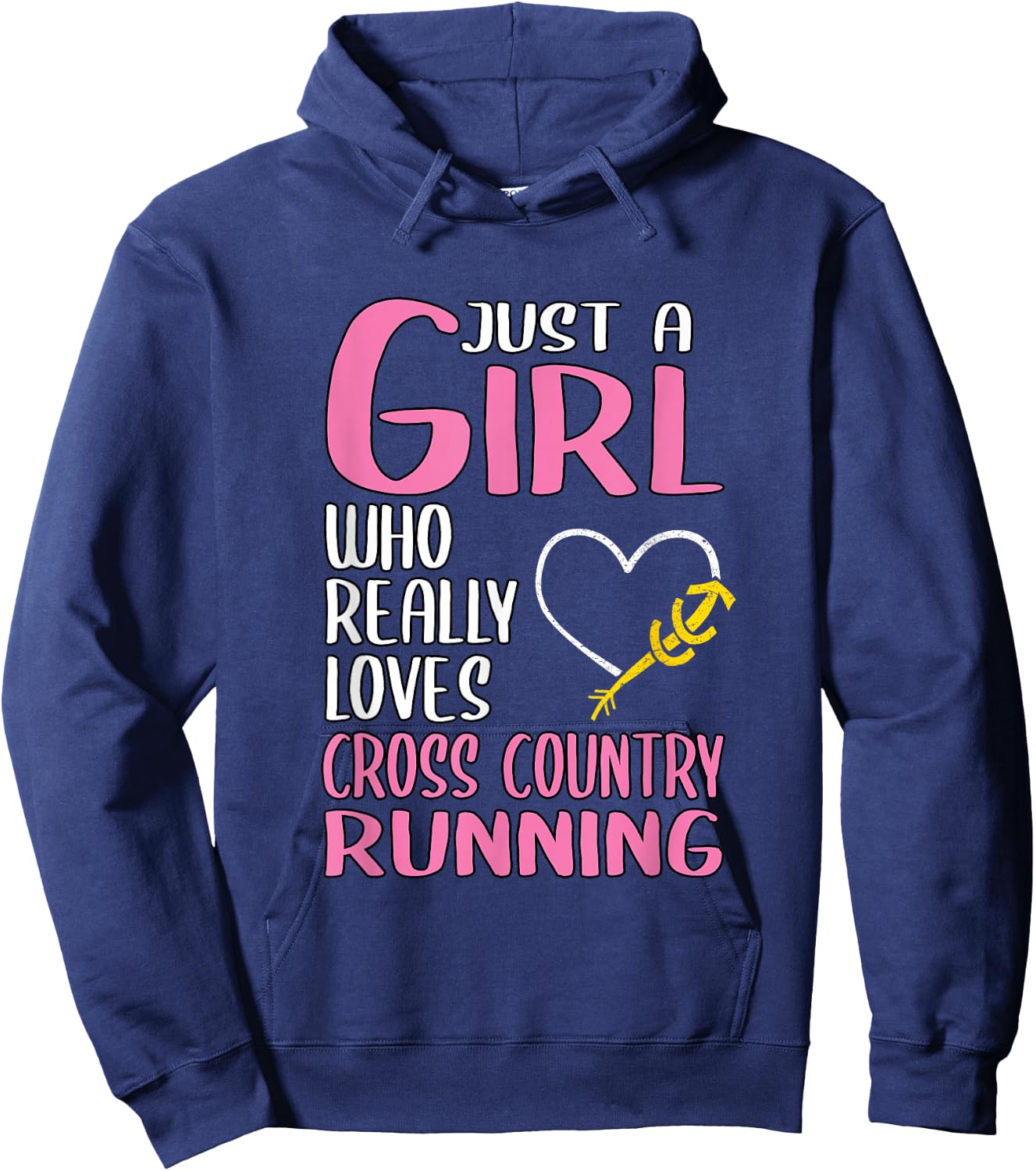 Just A Girl Who Really Loves Cross Country Running Hoodie - Hoodie | Navy