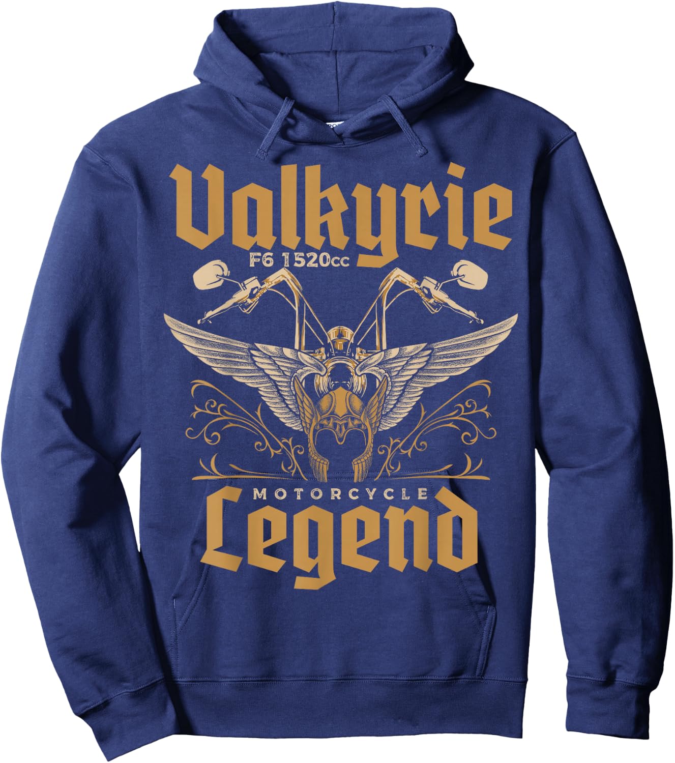 Valkyrie F6 1520cc Motorcycle Legend an Biker Hoodie - Hoodie | Navy