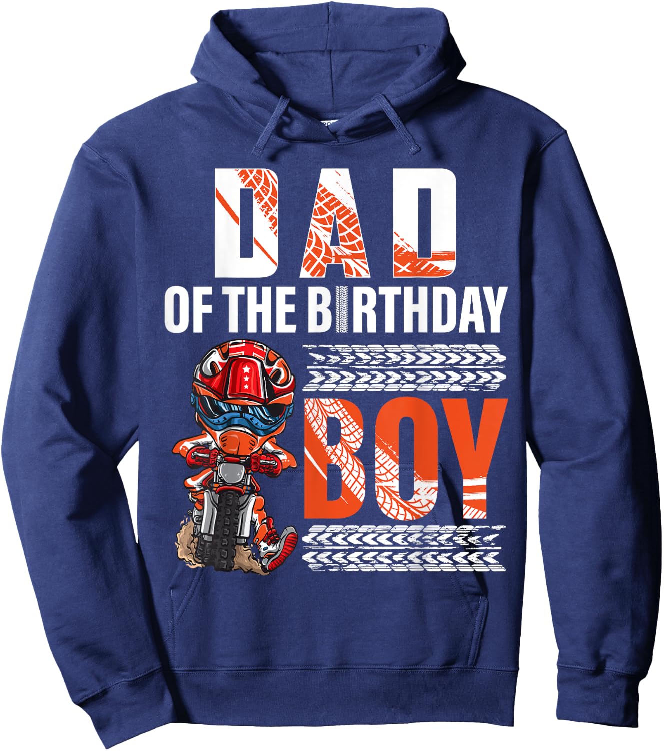 Dad of the Birthday Boy Dirt Bike B-day motocross Party Hoodie - Hoodie | Navy