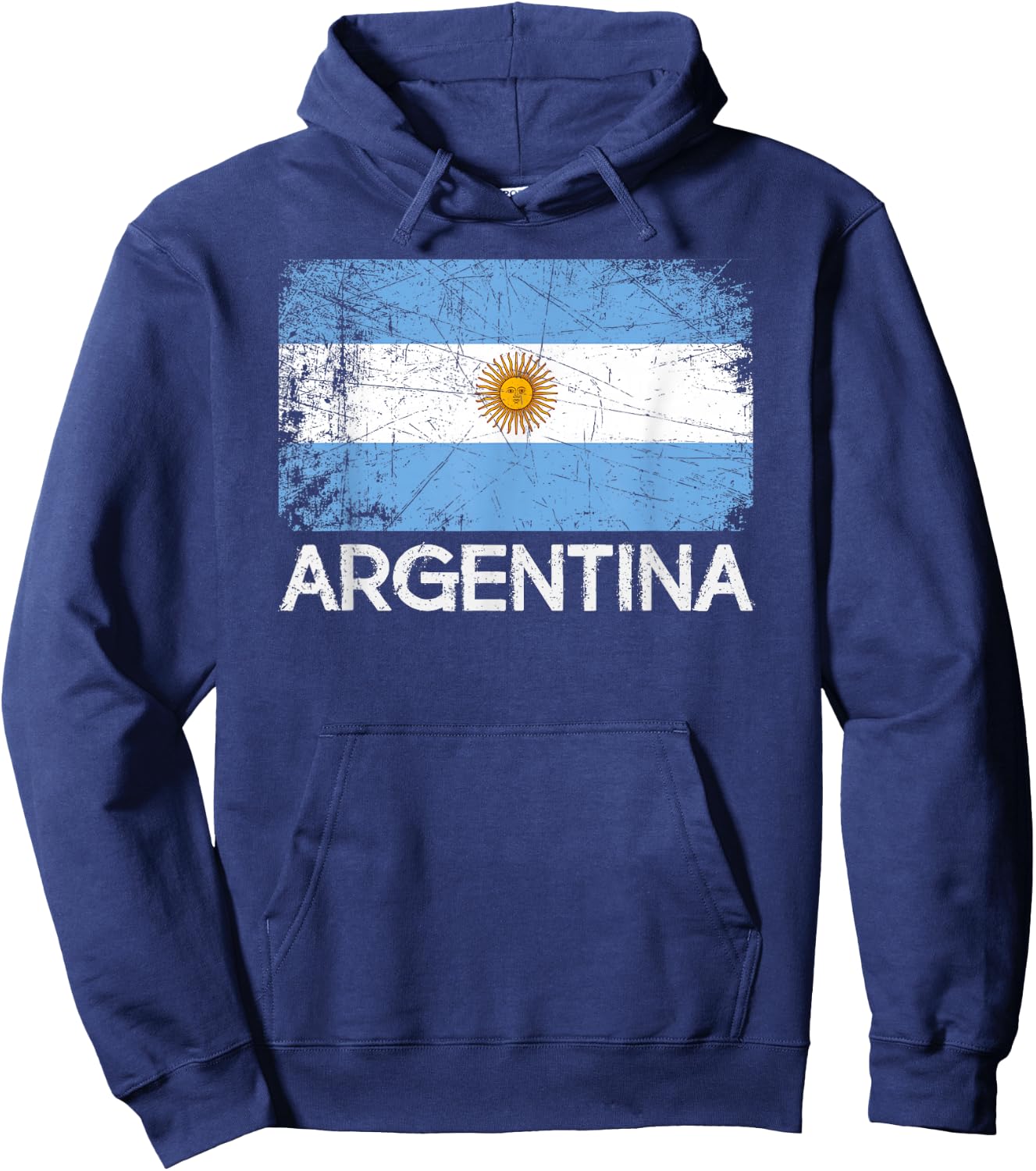 Argentinian Flag | Vintage Made In Argentina Gift Hoodie - Hoodie | Navy