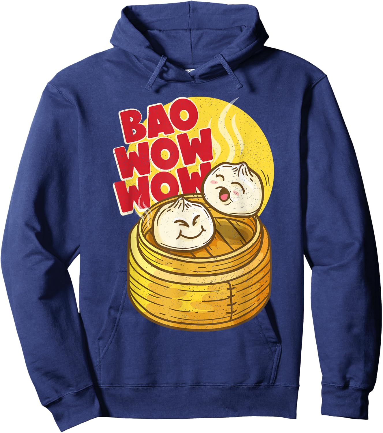 Bao Wow Wow Baozi Chinese Food Dim Sum Asian Steamed Buns Hoodie - Hoodie | Navy