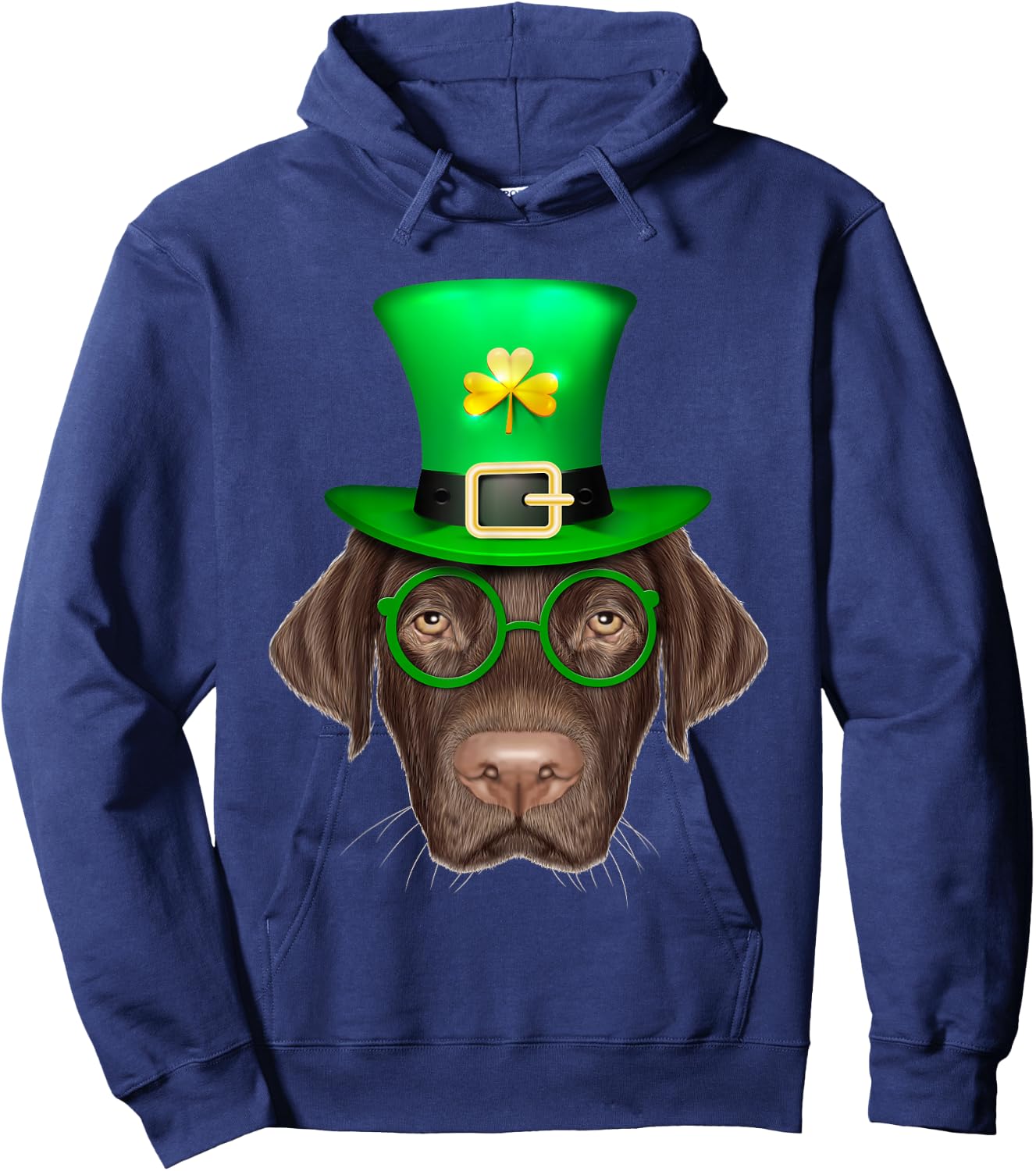 Labrador Retriever Dog Leprechaun St. Patrick's Day Women Kids Hoodie - Hoodie | Navy