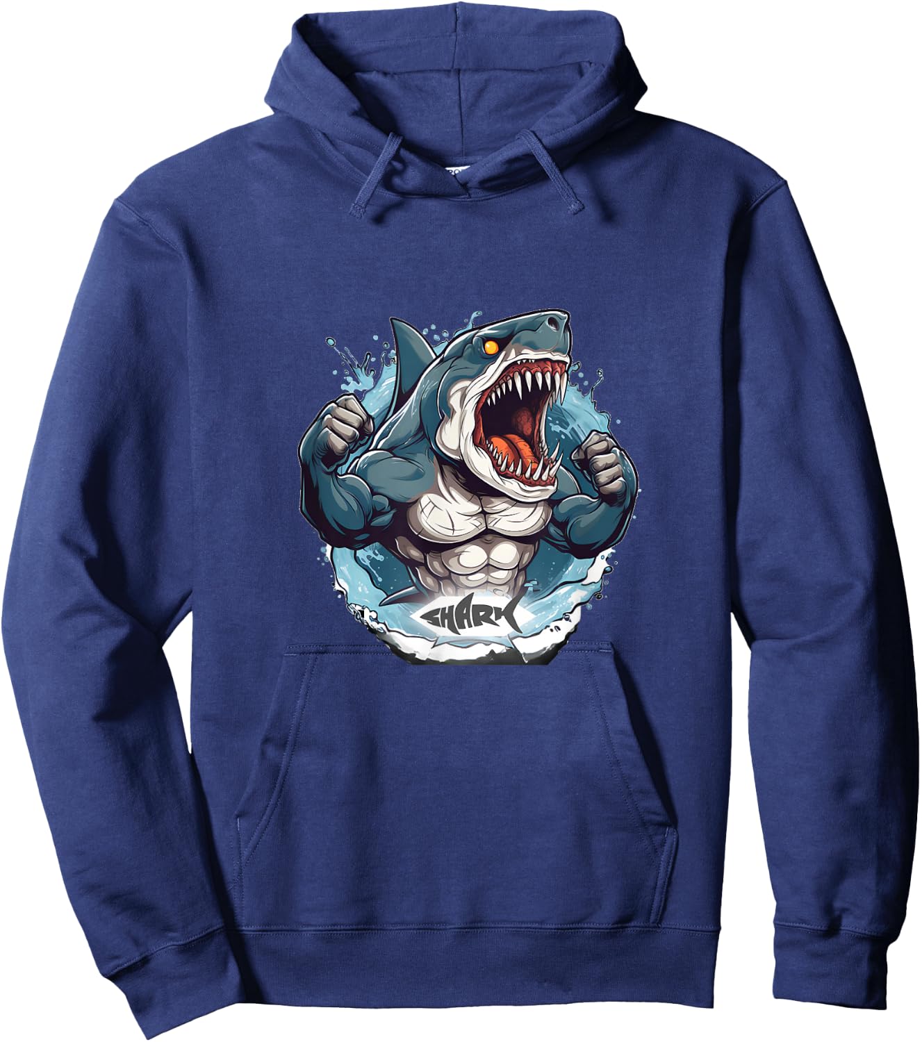 Shark muscle Classic, Animals Gym World, Bodybuilder Hoodie - Hoodie | Navy