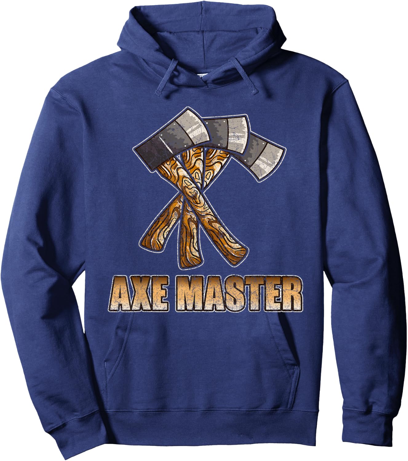 Axe throwing shirt gift lumberjack hatchet outdoorsmen Hoodie - Hoodie | Navy