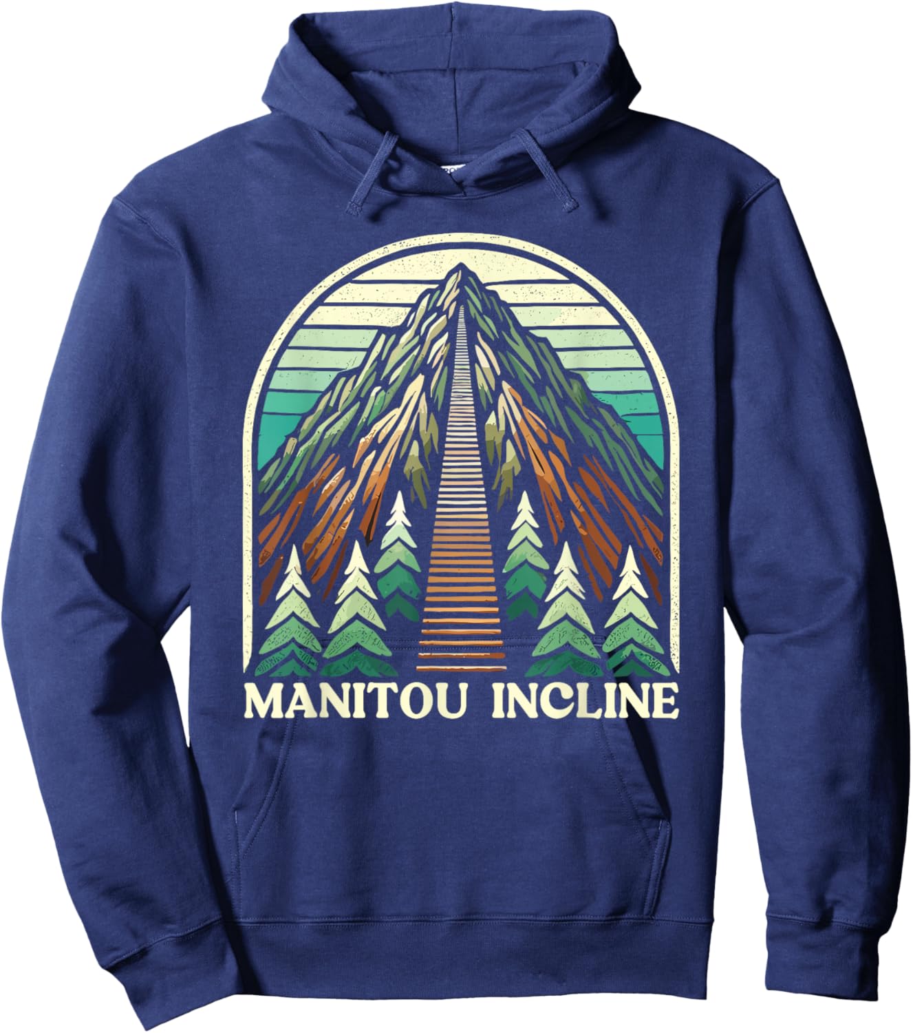 Manitou Incline, Manitou Springs Colorado, Manitou Incline Hoodie - Hoodie | Navy