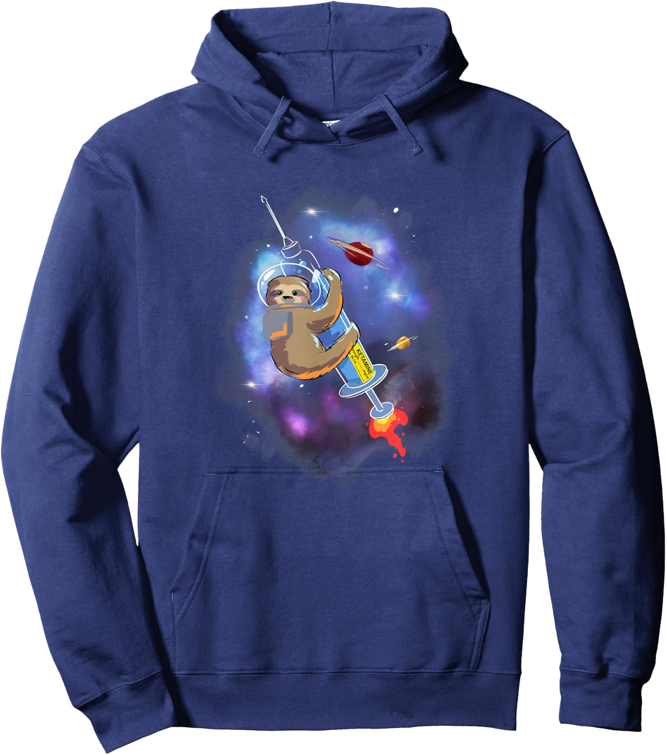 Space ketamine sloth anesthesia critical care Emergency med Hoodie - Hoodie | Navy