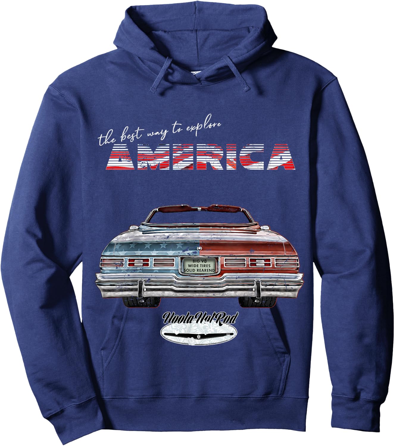 The best way to explore America,1975 Caprice,Impala,Belair Hoodie - Hoodie | Navy