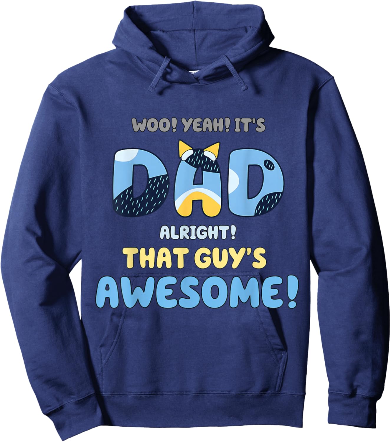 My Dad is Awesome Fathers Day Shirt from Son Daughter Wife Hoodie - Hoodie | Navy