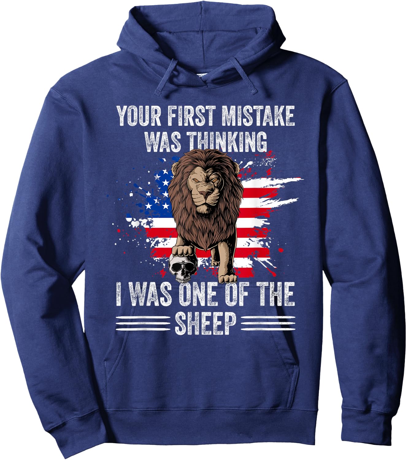 Your first Mistake was thinking i was one of the Sheep Lion Hoodie - Hoodie | Navy
