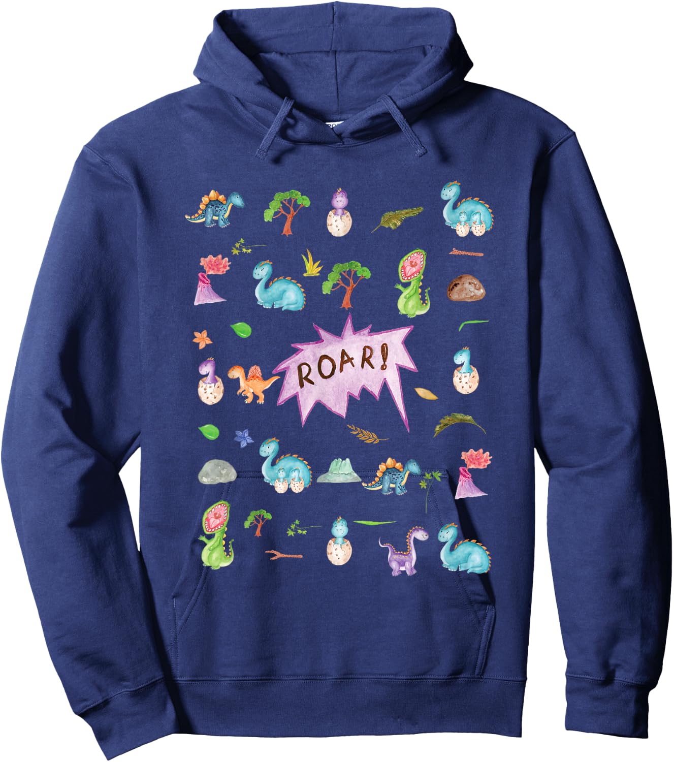 Dinosaur clip art Print for Adults ABDL AB/DL Ageplay DDLG Hoodie - Hoodie | Navy