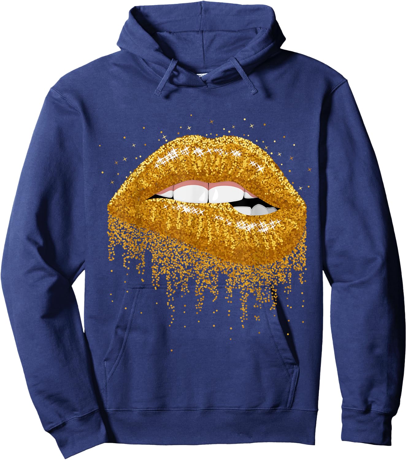 Sexy Women Girls Graphic Lips shirt, Women Printed Lips Hoodie - Hoodie | Navy