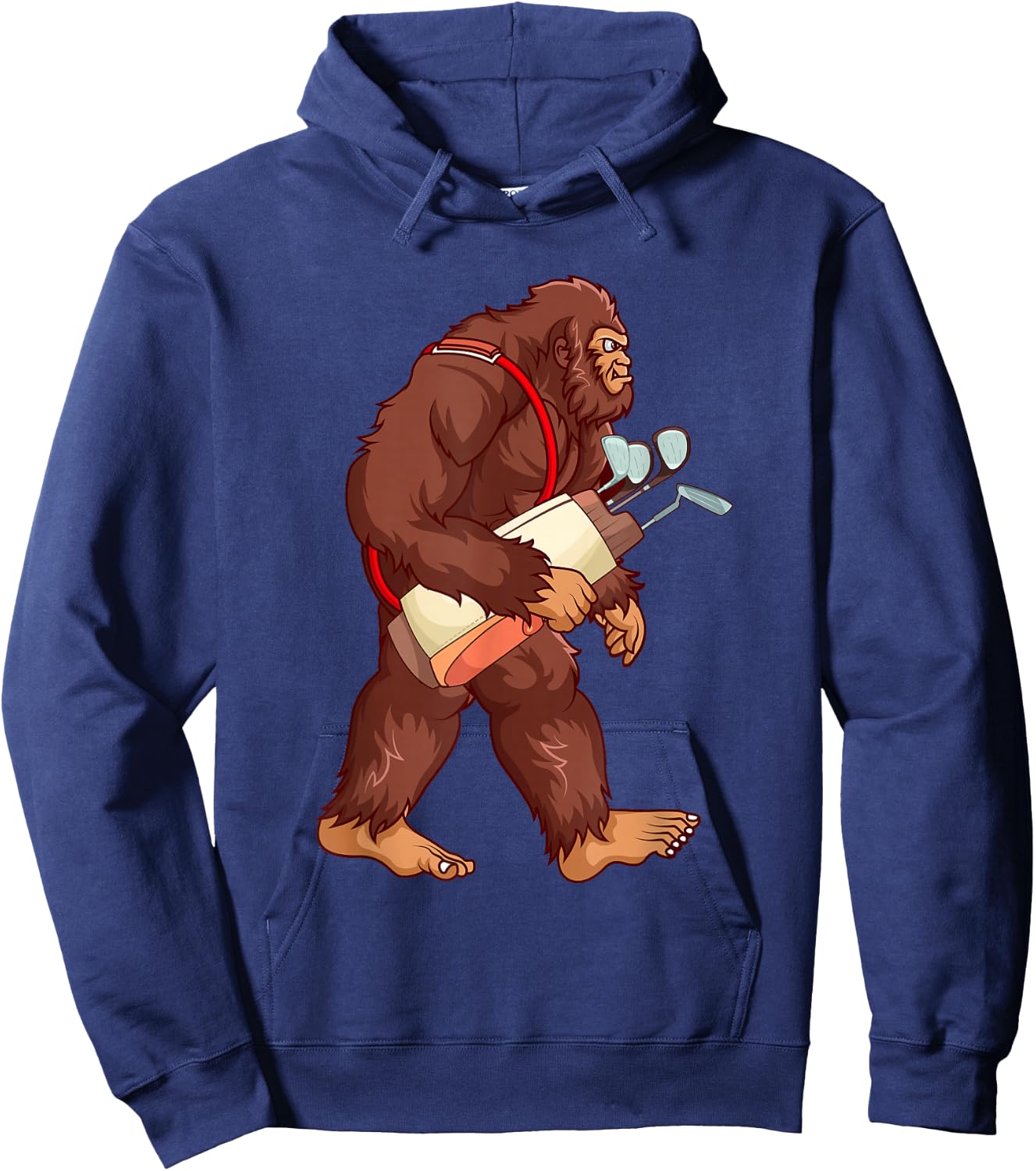 Funny Sasquatch Lover Golf Gift Bigfoot Golfer Golfing Gift Hoodie - Hoodie | Navy