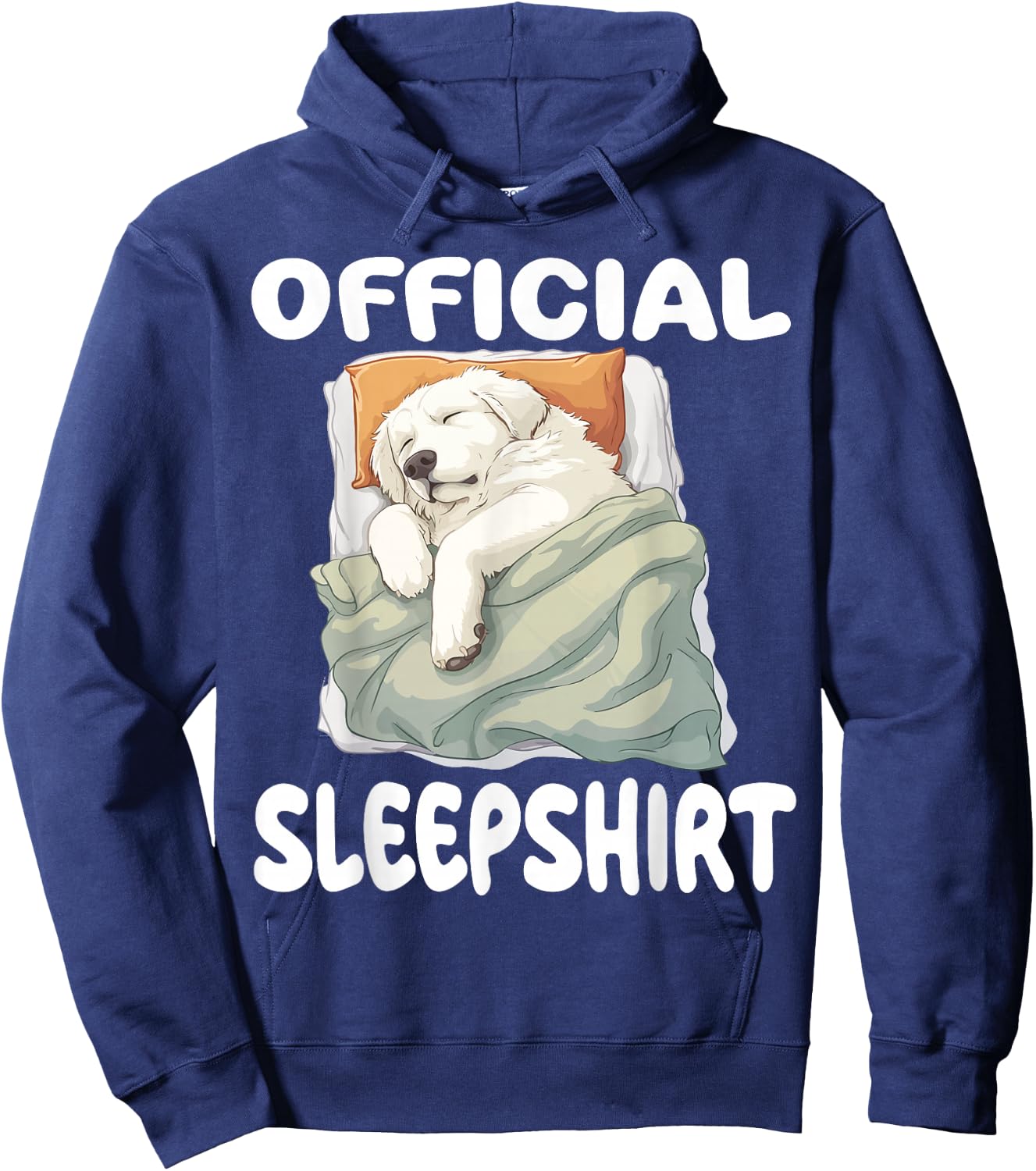 Great Pyrenees Dog Official Sleepshirt Pajamas Nightgown Hoodie - Hoodie | Navy