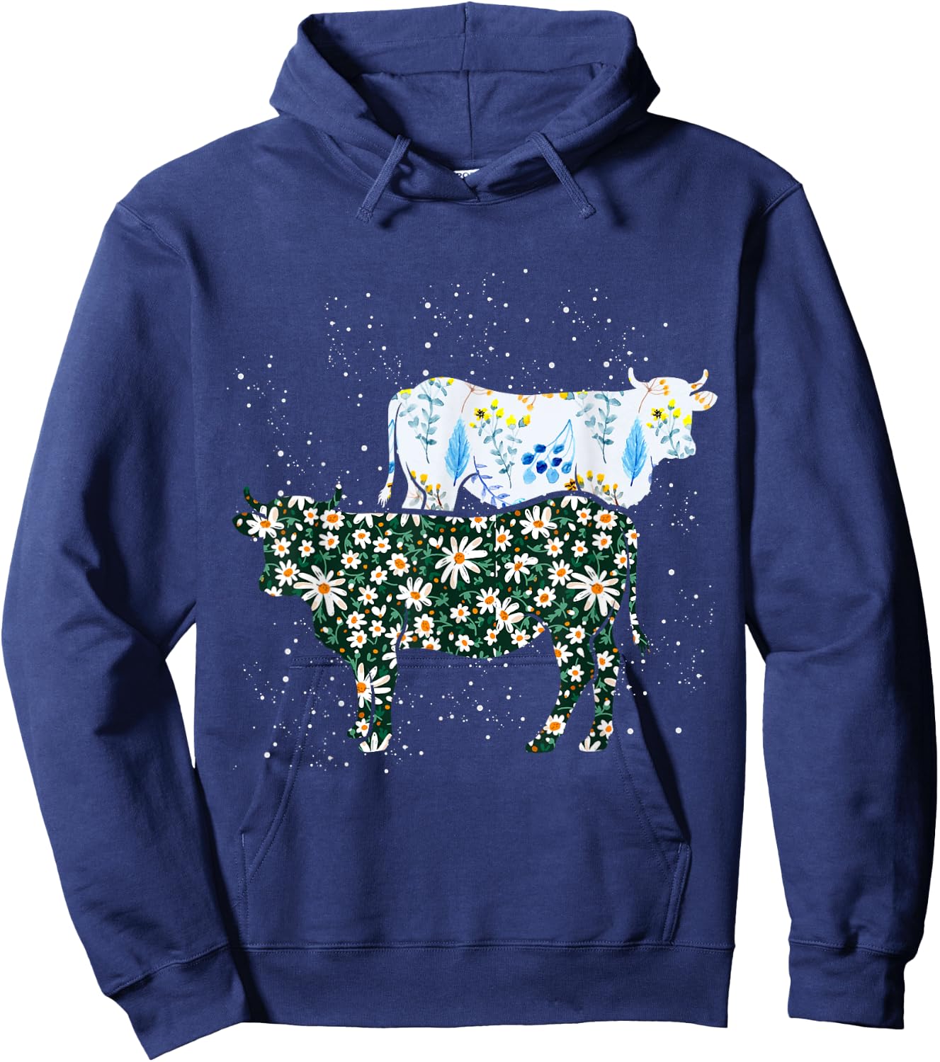 Vintage Cow Hoodie - Hoodie | Navy