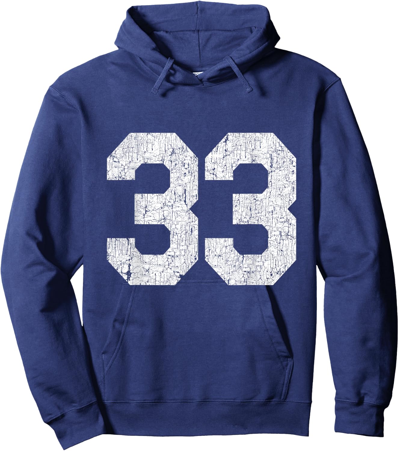 #33 Jersey Uniform Varsity Sports Number, 33rd Birthday Hoodie - Hoodie | Navy