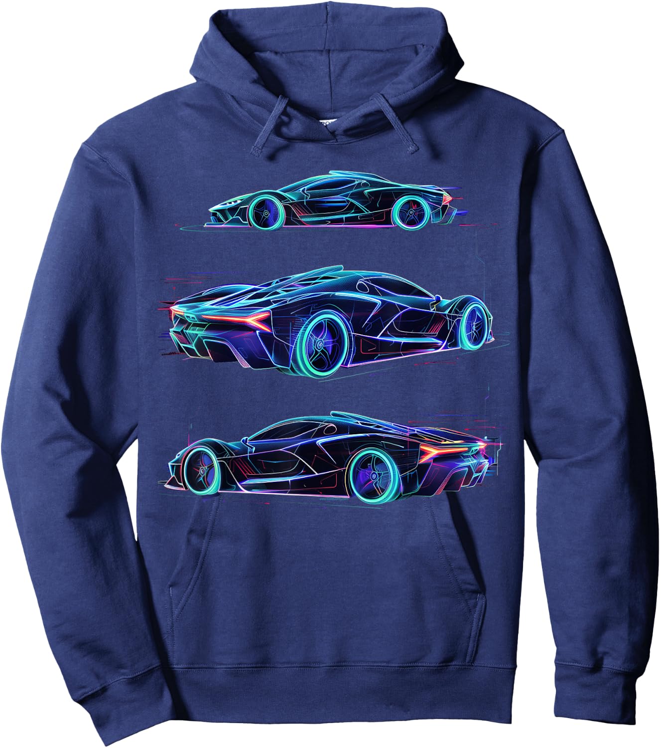 Concept Sports Supercar Race Car Guy Teen Futuristic Graphic Hoodie - Hoodie | Navy