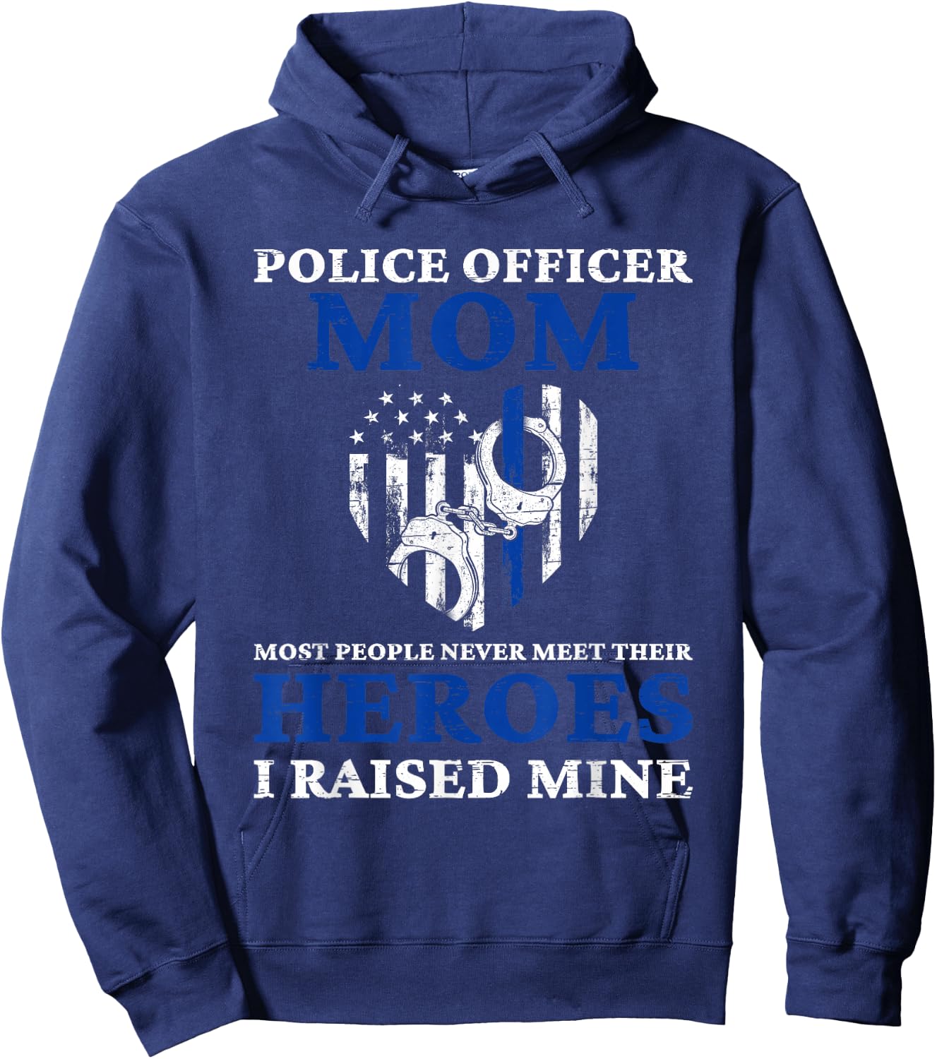 Police Officer Mom - Blue Line Police Hoodie - Hoodie | Navy