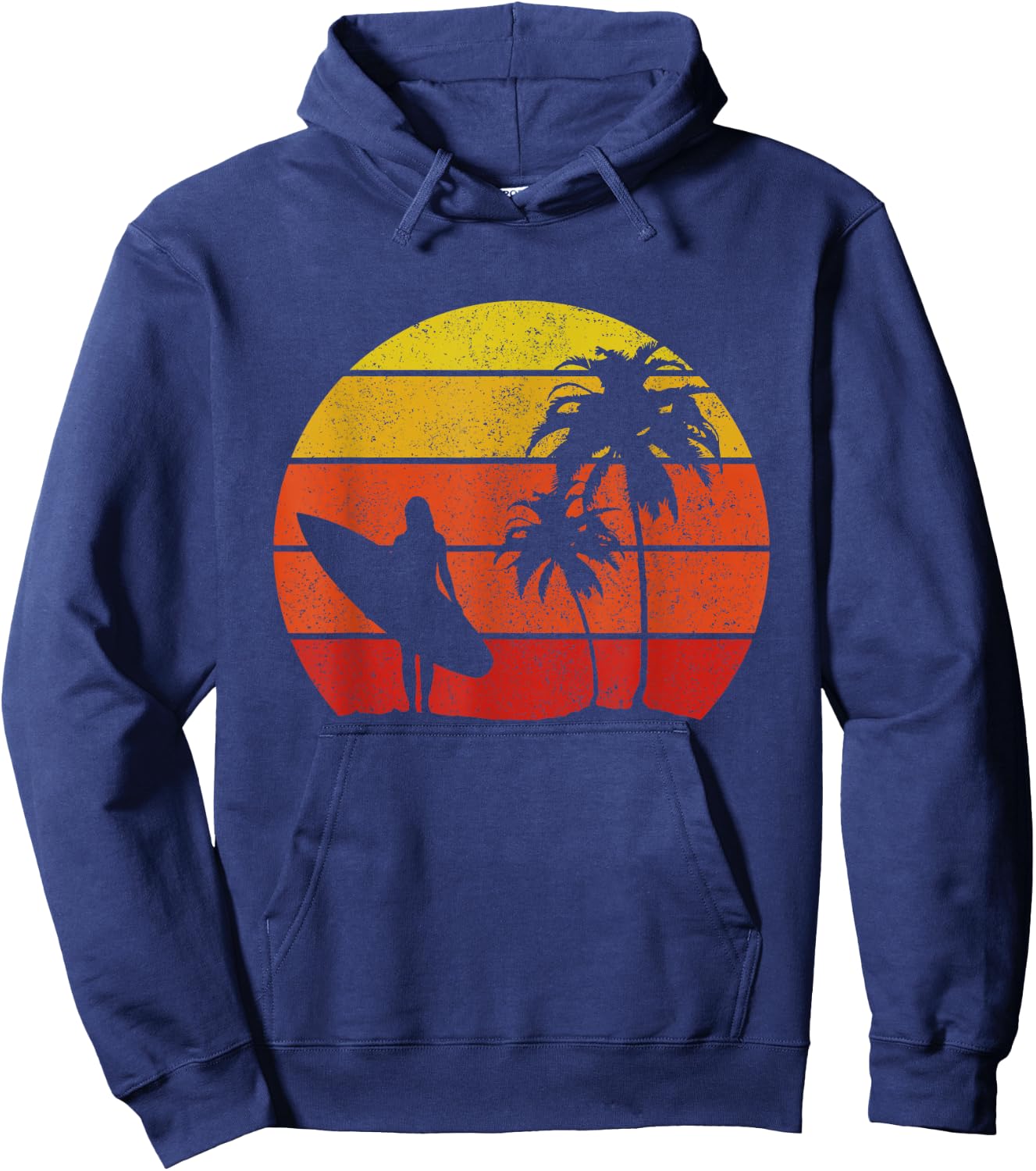 Surfer Vintage Surf Beach Surfing Surfing Surfing Gift Hoodie - Hoodie | Navy