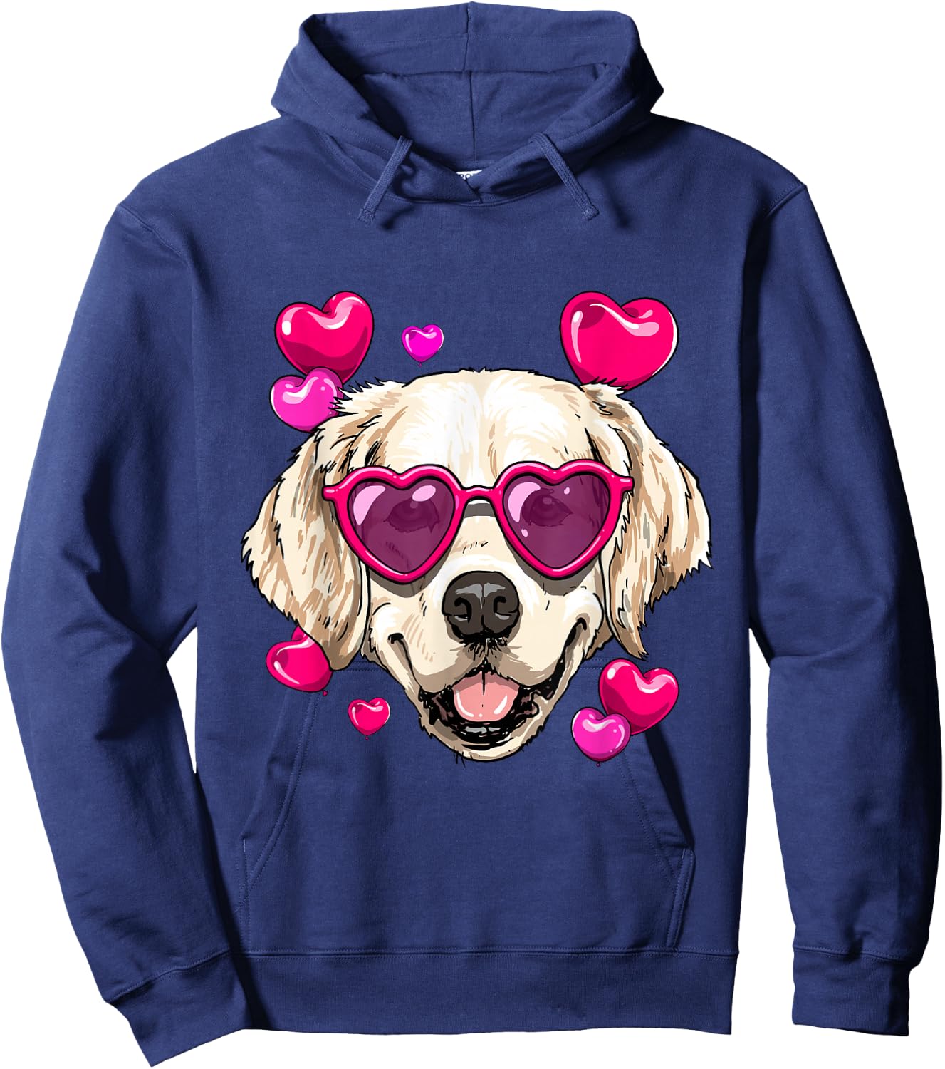 Golden Retriever Valentines Day Dog Golden Retriever Lovers Hoodie - Hoodie | Navy