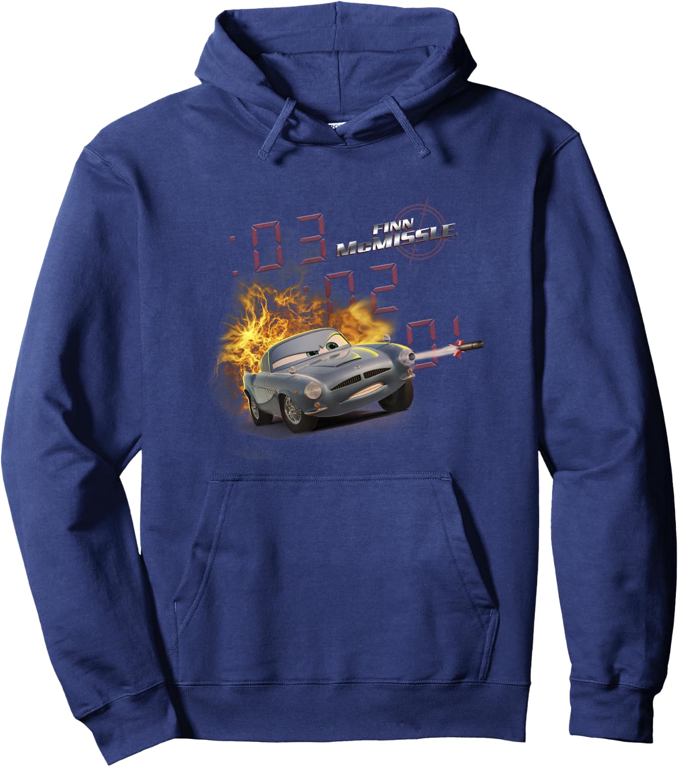 Disney Pixar Cars 2 Finn McMissile 03 02 01 Cool Explosion Hoodie - Hoodie | Navy
